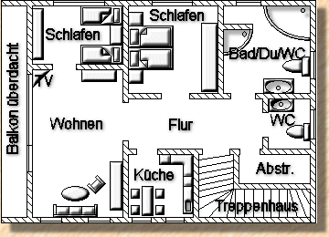 Grundriss große Wohnung