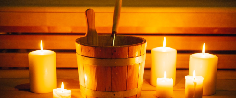 Kerzenschein-Sauna im Gezeitenland Wasser ~ Wellness